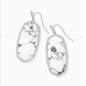 Whitw Marble Kendra Scott Drop Earring